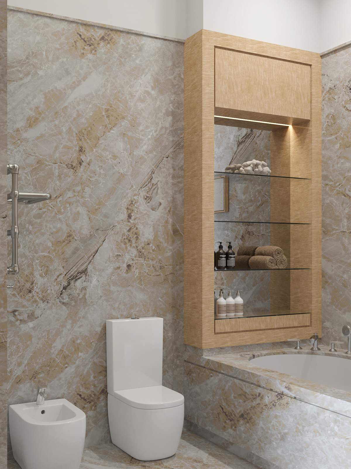 Обложка проекта: Спальня в доме с арочными окнами.