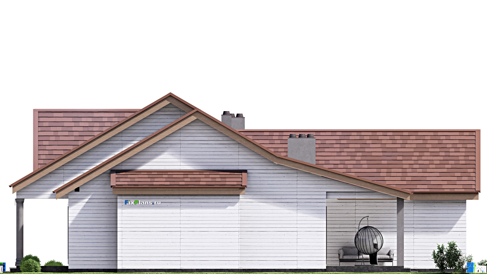 Проект одноэтажного дома 19х19м S240м2 F-16487
