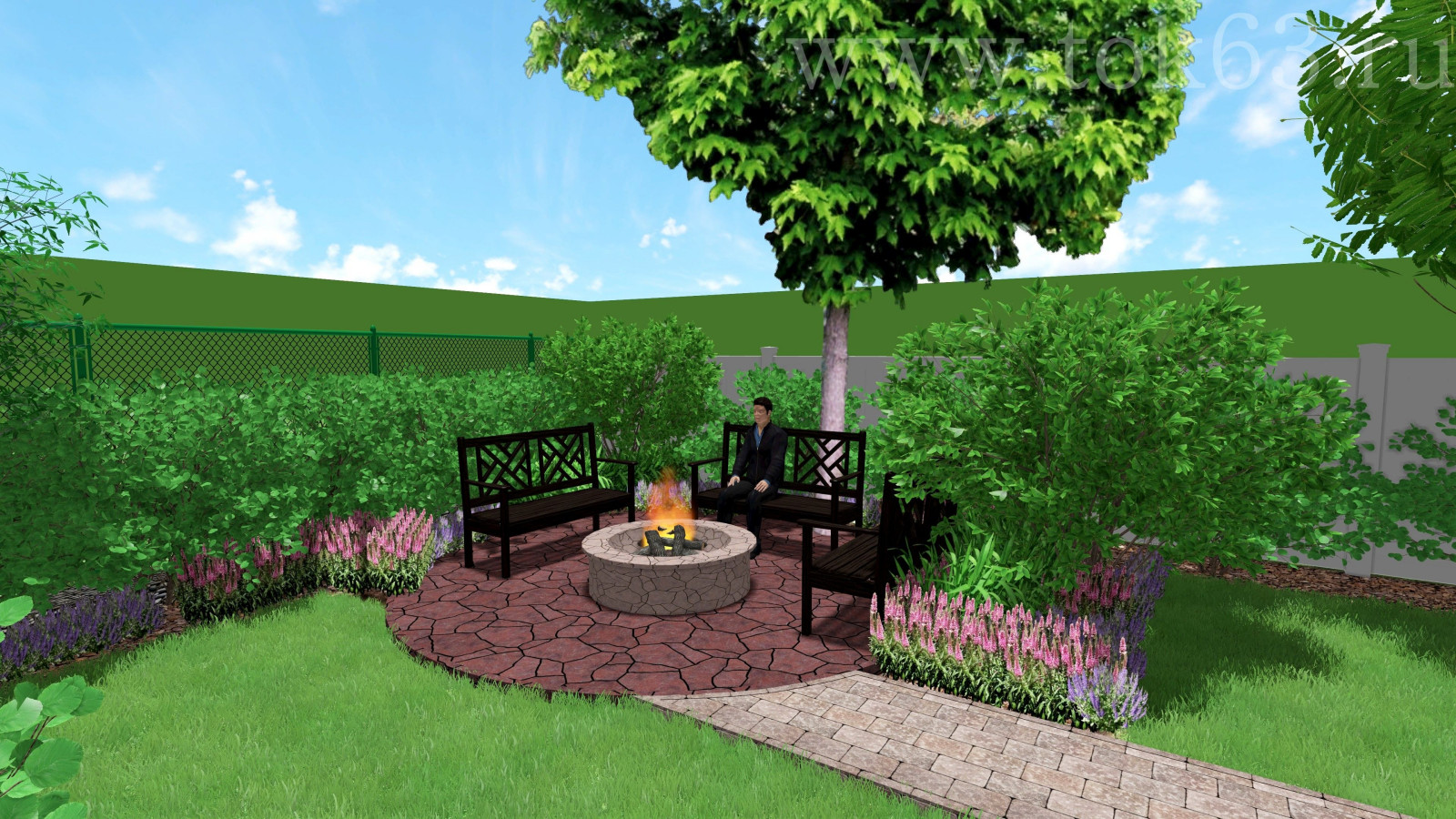 Ландшафтный проект 30 соток в Самаре