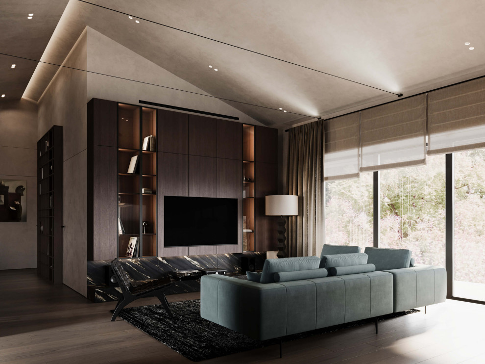 Суровый уют | Дизайн одноэтажного дома в Балашихе