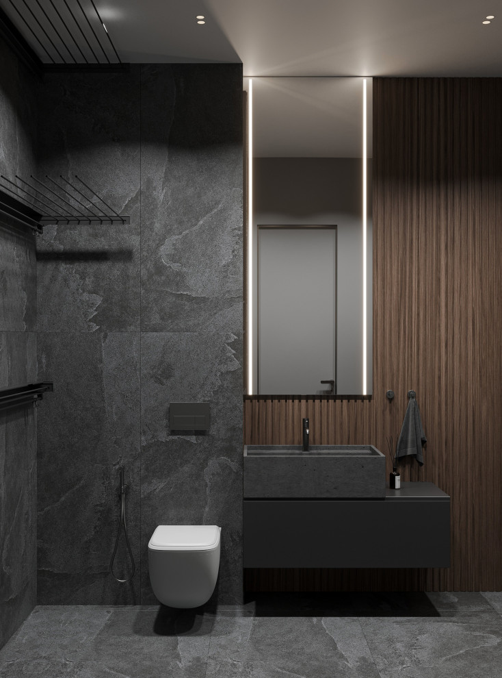 Темный минимализм в коттедже