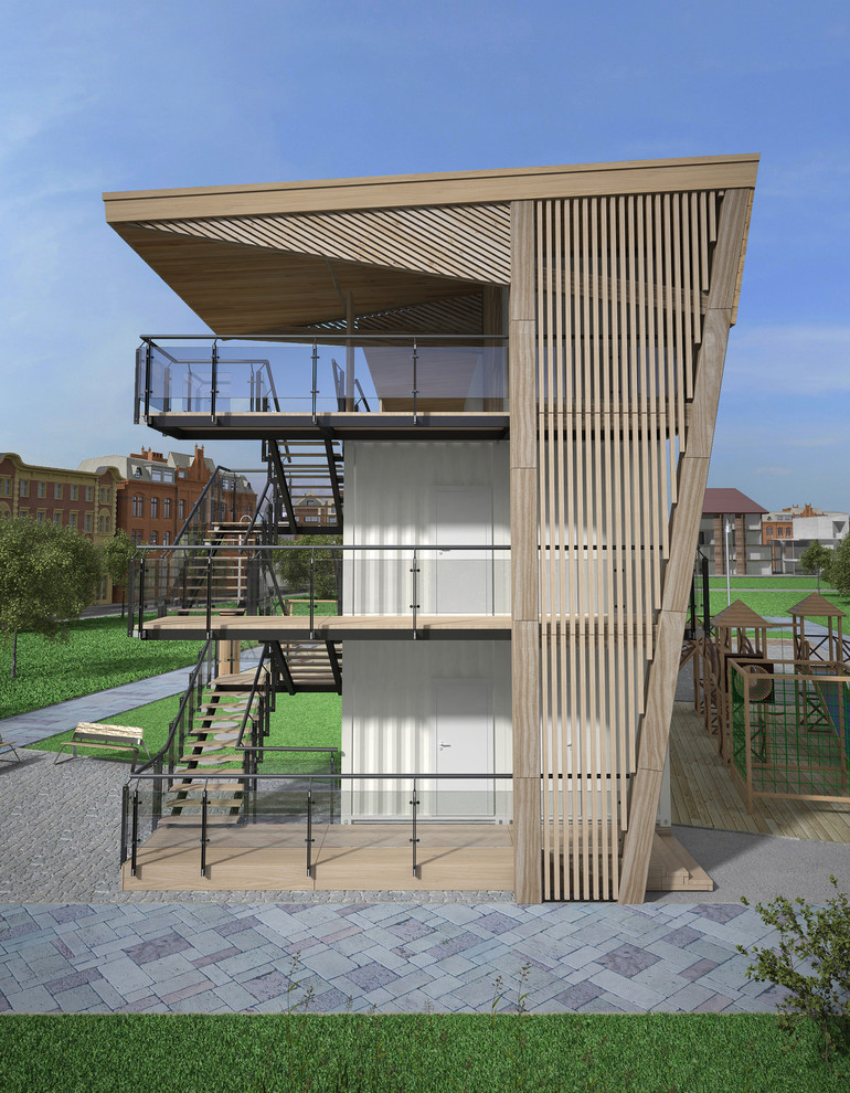 Дом из морских контейнеров