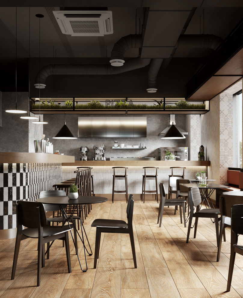 Дизайн-проект пиццерии в Москве