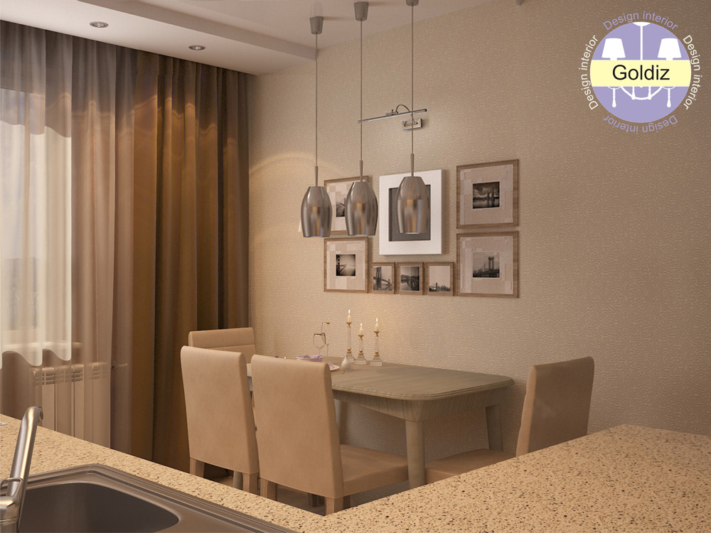 Дизайн кухни в однокомнатной квартире