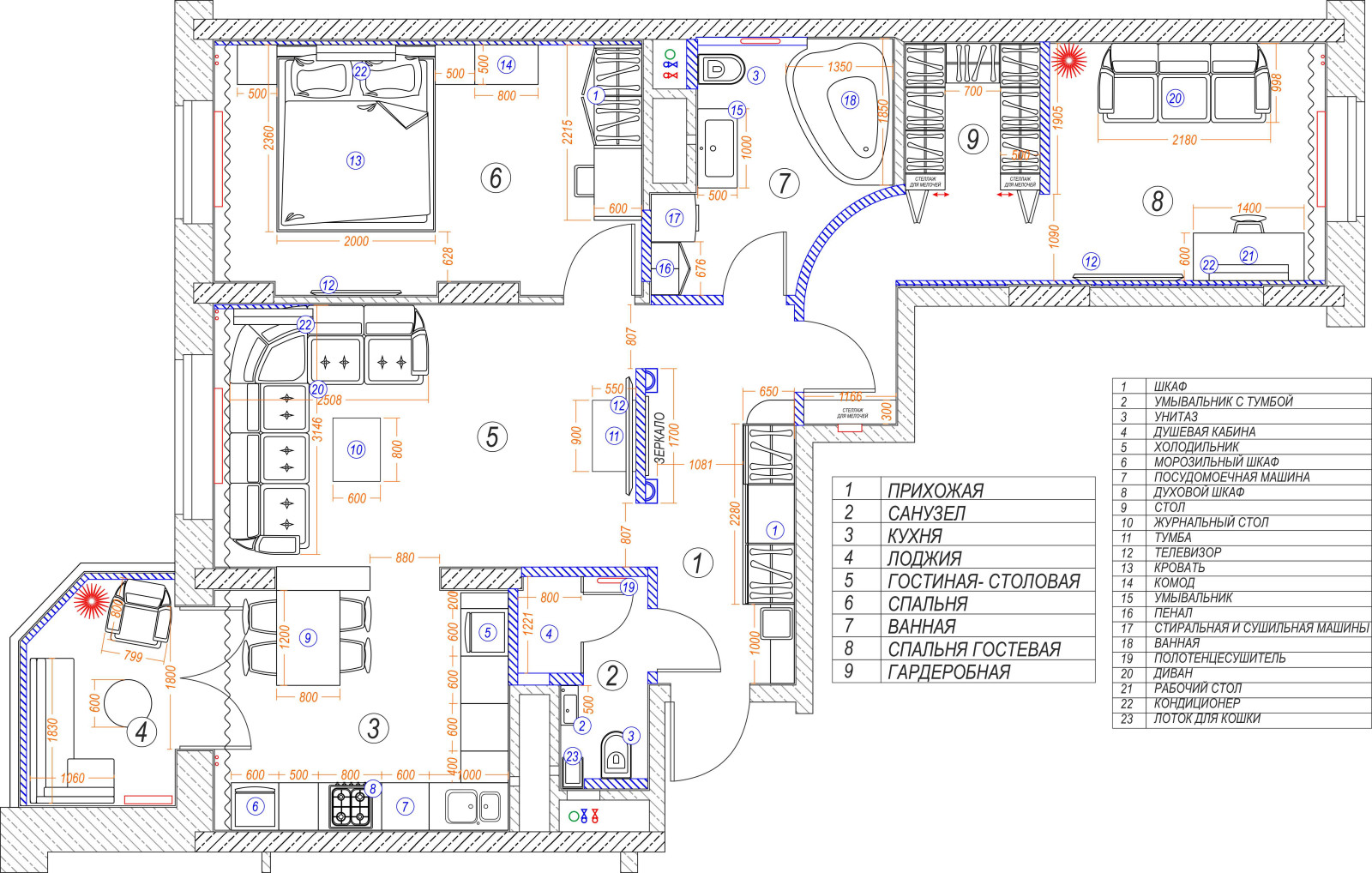 Трехкомнатная квартира в ЖК "Орехово-Борисово"