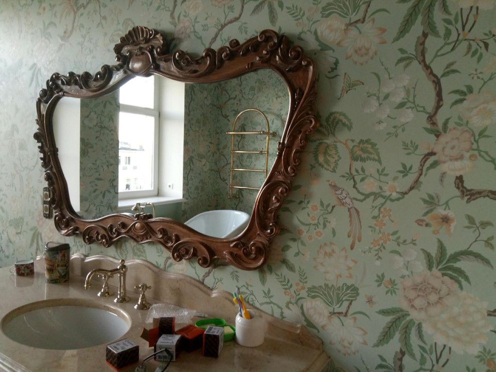 Обложка проекта: Роспись по трафарету. Ванная комната