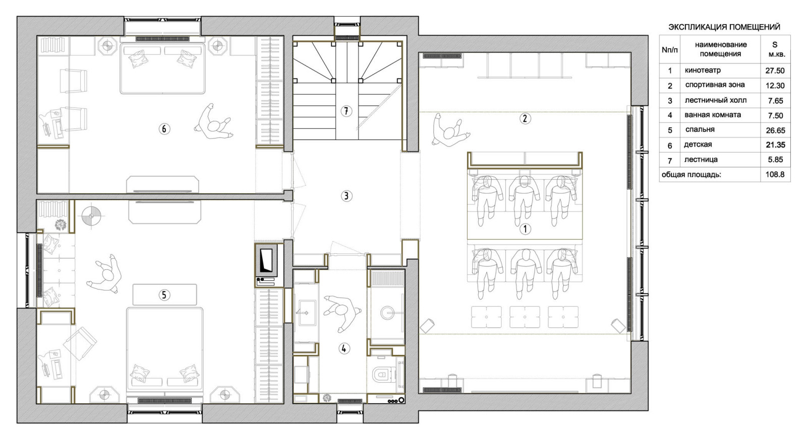 Реконструкция интерьеров дома в подмосковье. 350 м.кв.