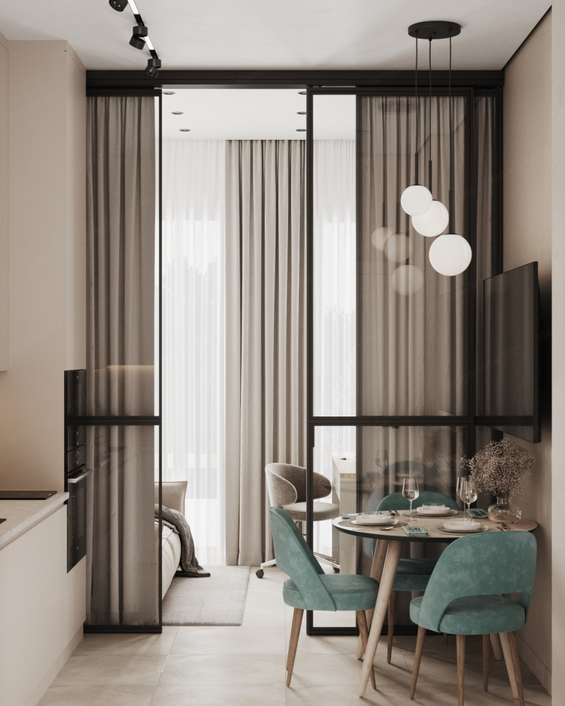 Дизайн проект 1 комнатной квартиры - ЖК Прокшино