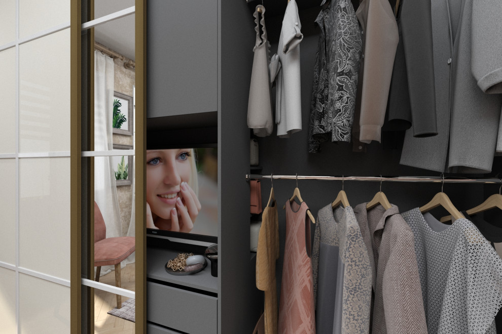 Дизайн-проект спальня-гостиная 15,5 кв.м.