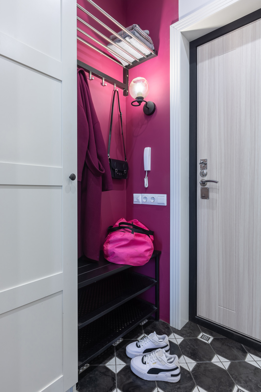 Дизайн-проект квартиры в ЖК "Новый Оккервиль" Минимализм с яркими акцентами 36м2