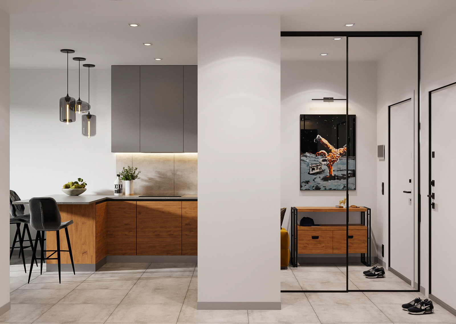 Проект квартиры "Яркий лофт"