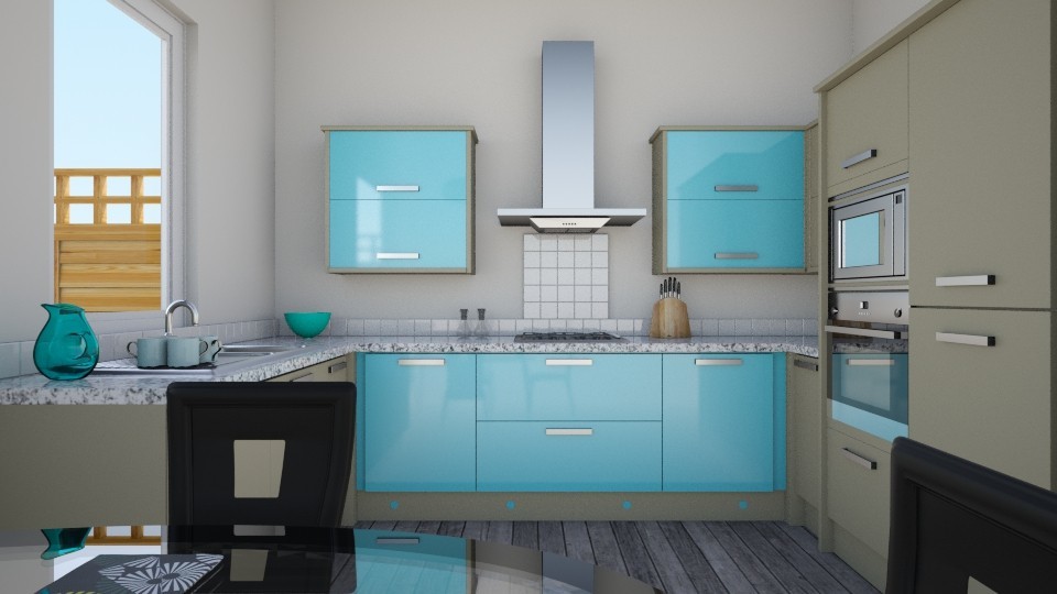 Дизайн-проект кухни в поселке Зоркальцево (для семьи из трёх человек)