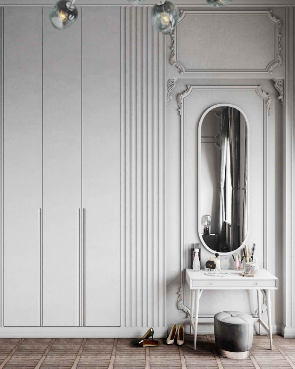 One bedroom apartment 65 m² in eclectic style