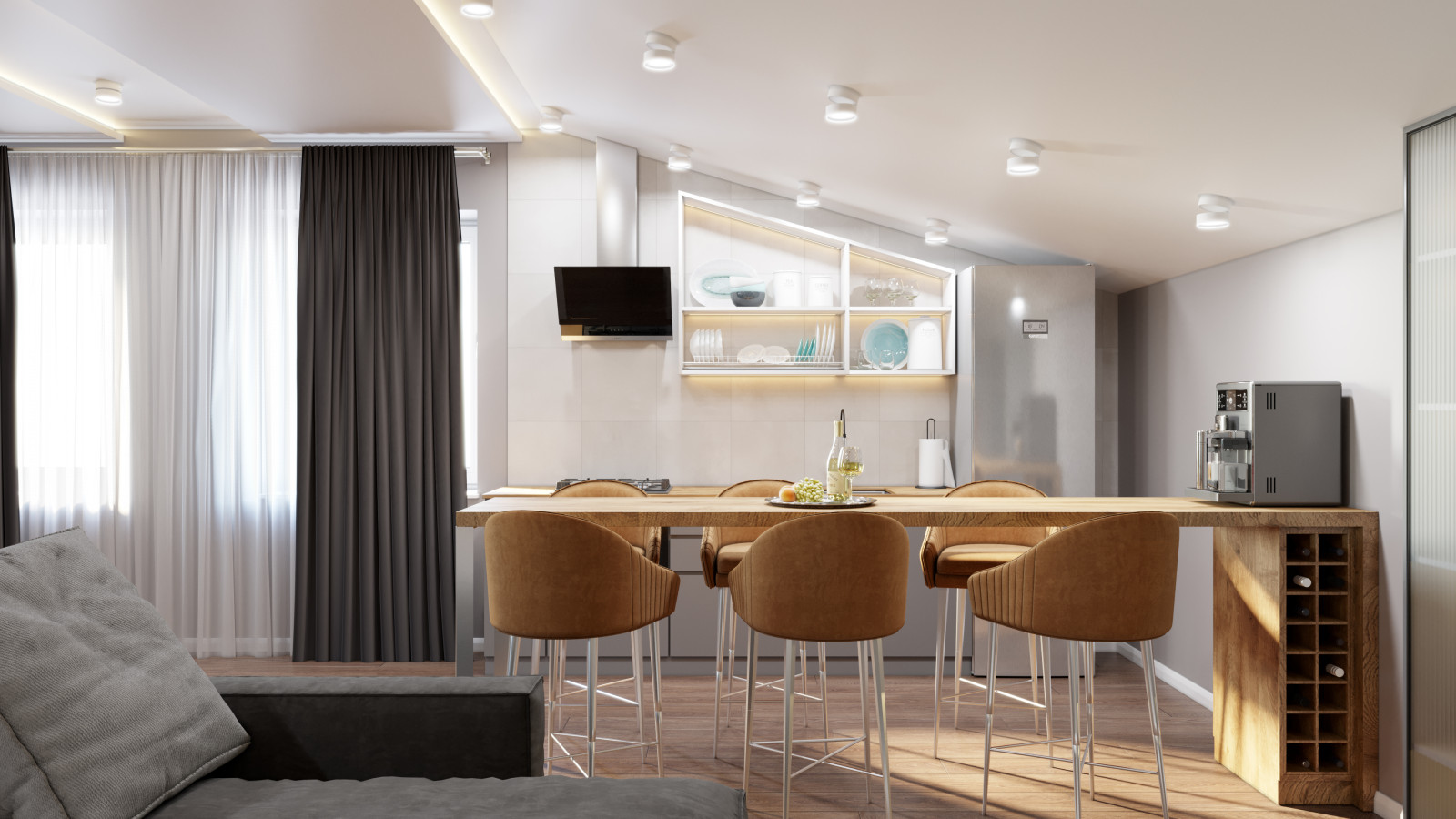 Дизайн мансардного этажа