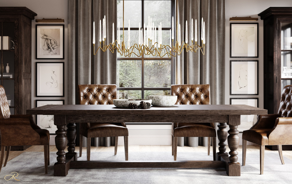 Обложка проекта: Дизайн проект столовой "Restoration Hardware"