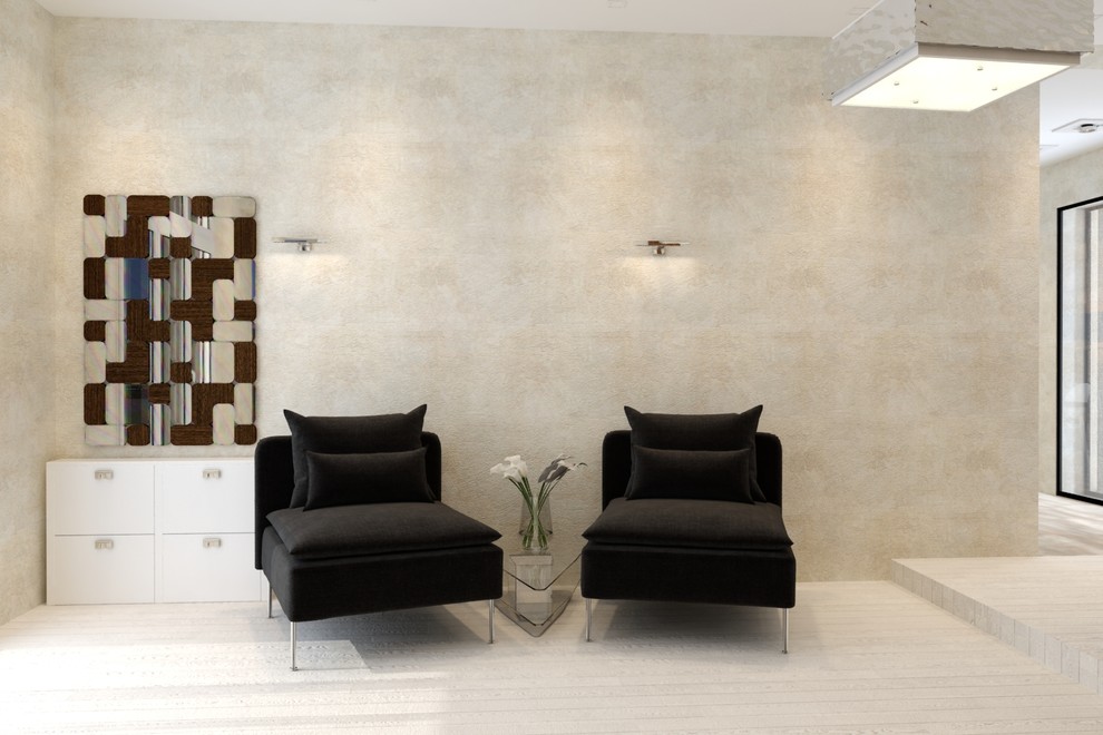 Дизайн проект гостиной столовой и кухонной зон.