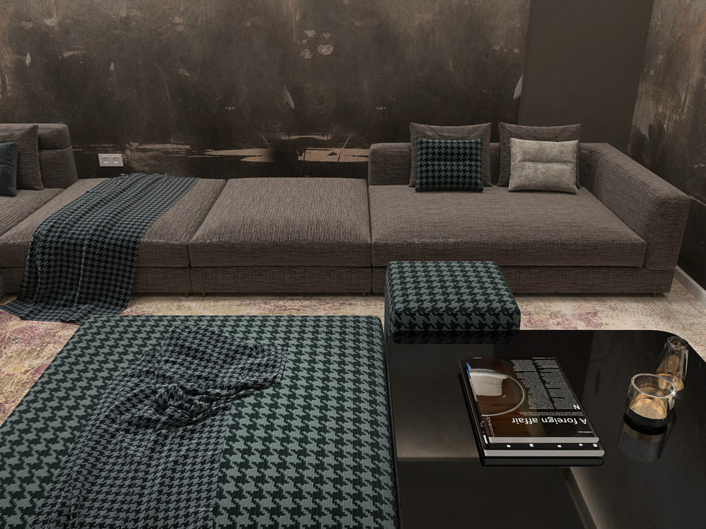 Гостиная, кухня и полноценная столовая в одном помещении