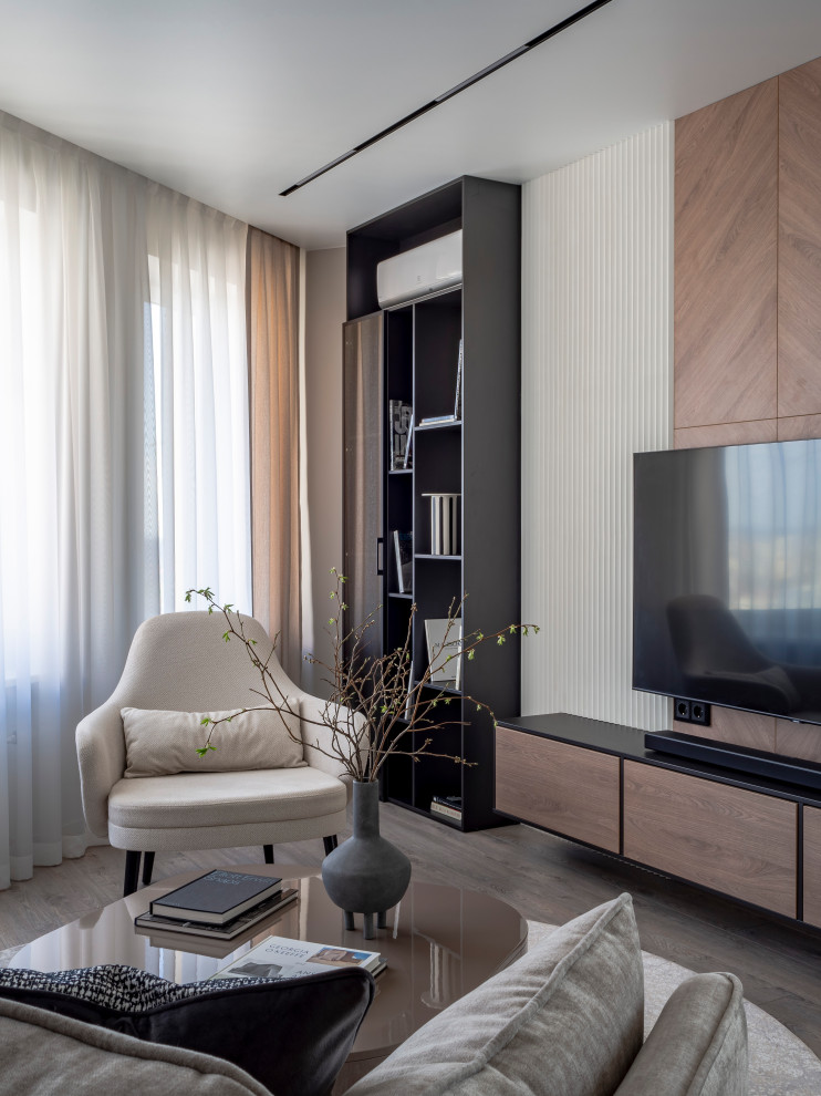 Серо-бежевый минимализм в ЖК Пушкин