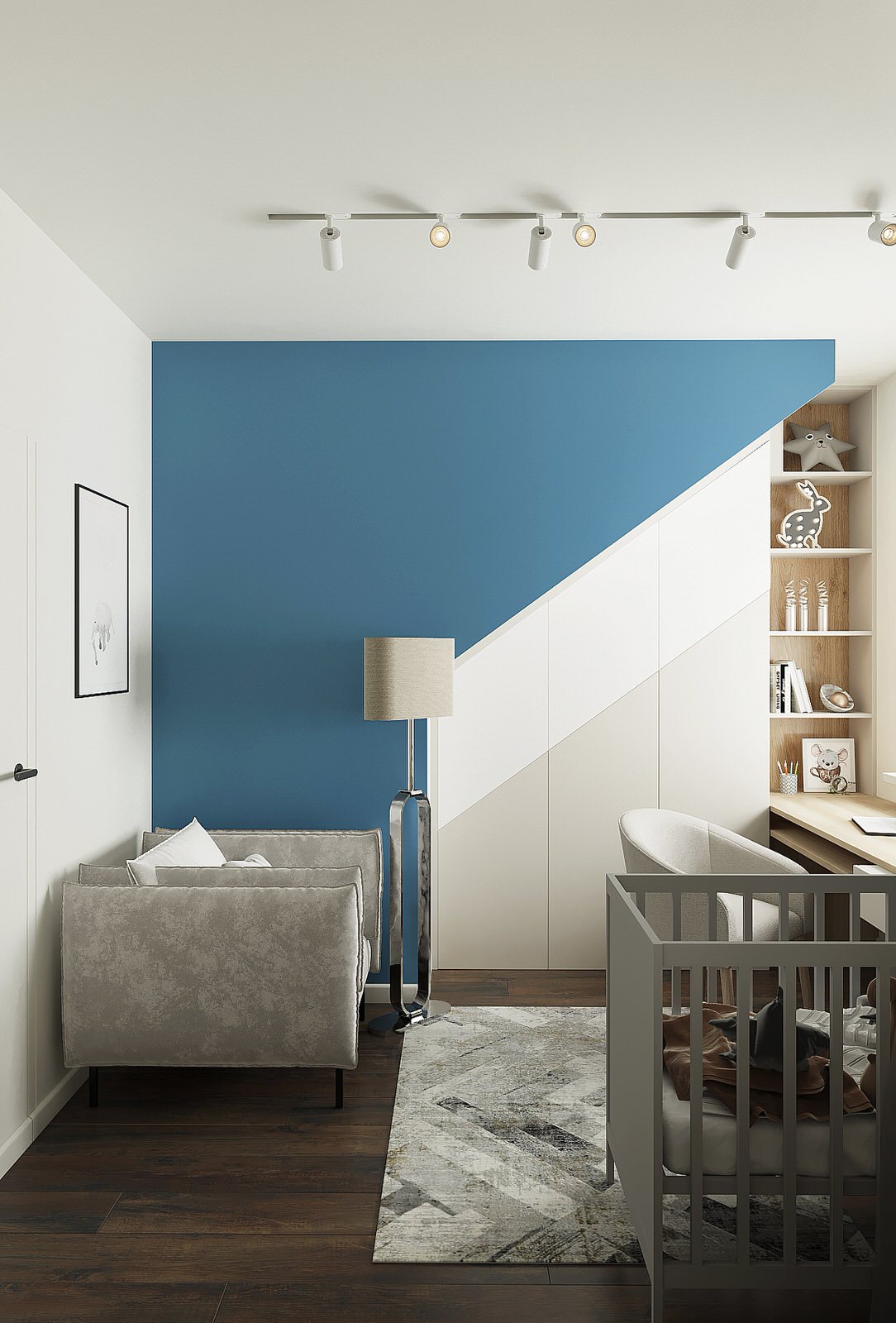 Двухуровневая квартира для молодой семьи