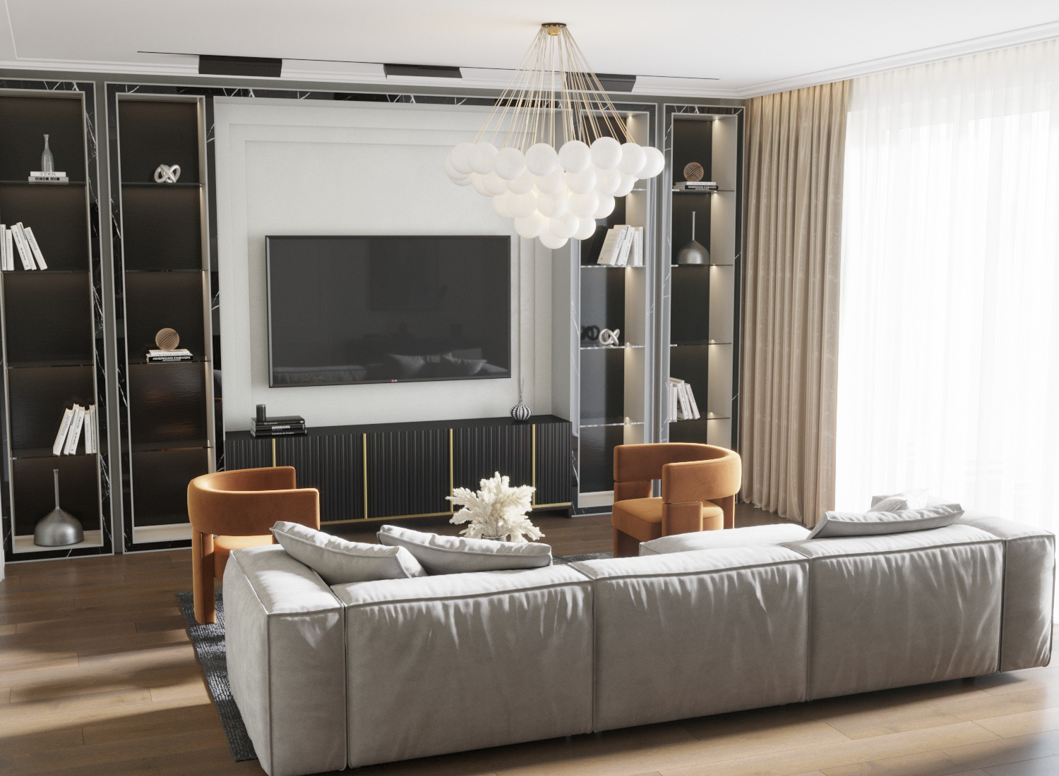 Квартира в светлых тонах.