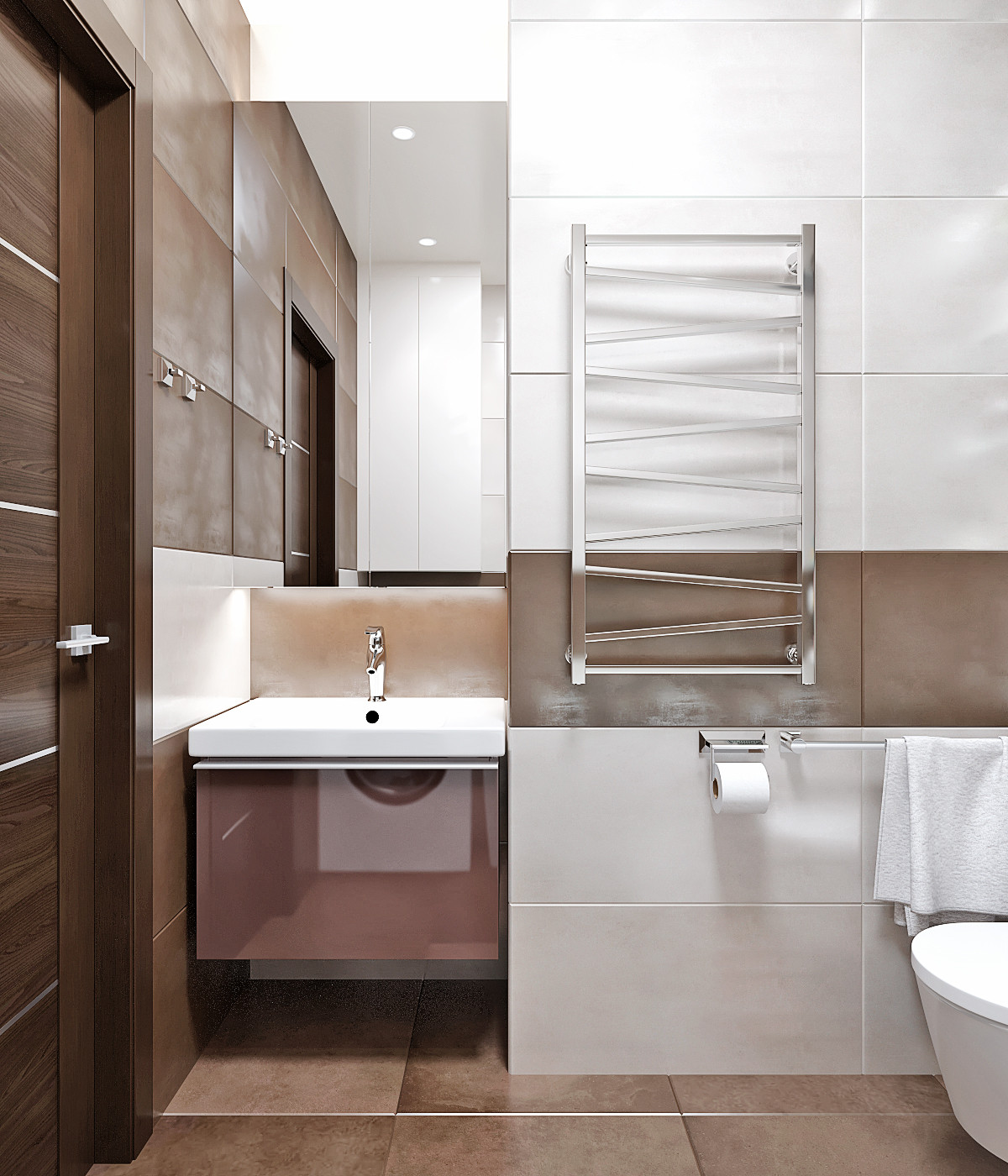 Апартаменты в Москве 90 кв.м. ванная