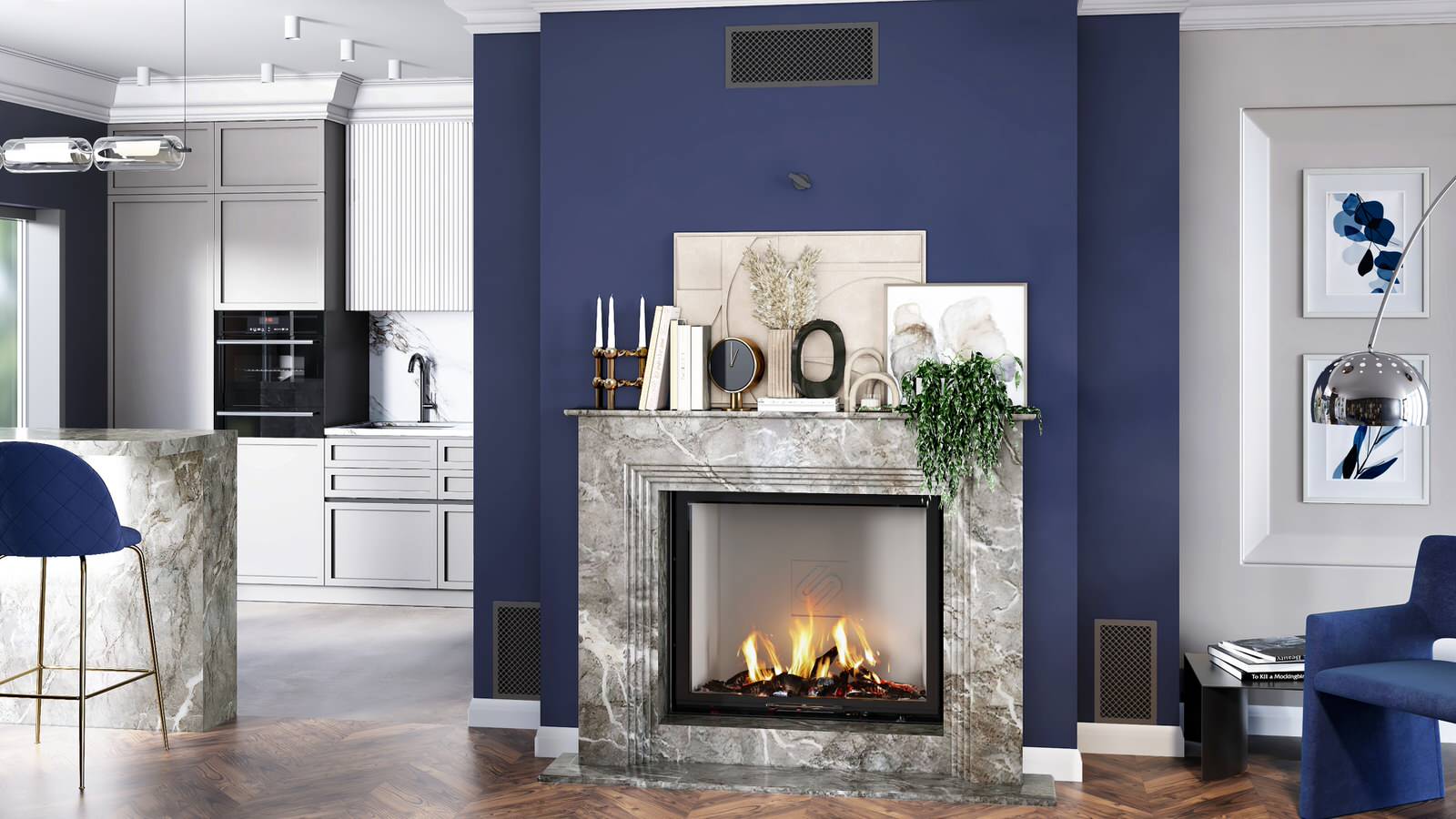 Обложка проекта: Топки серии F 750/900/1100 (Stav). Фронтальные дровяные камины.