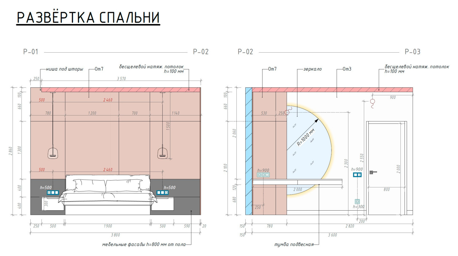 Развёртка спальни