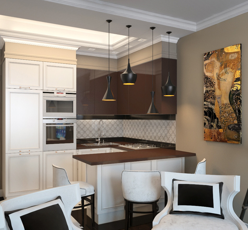 Monochrome +gold  -  apartment with 1 bedroom