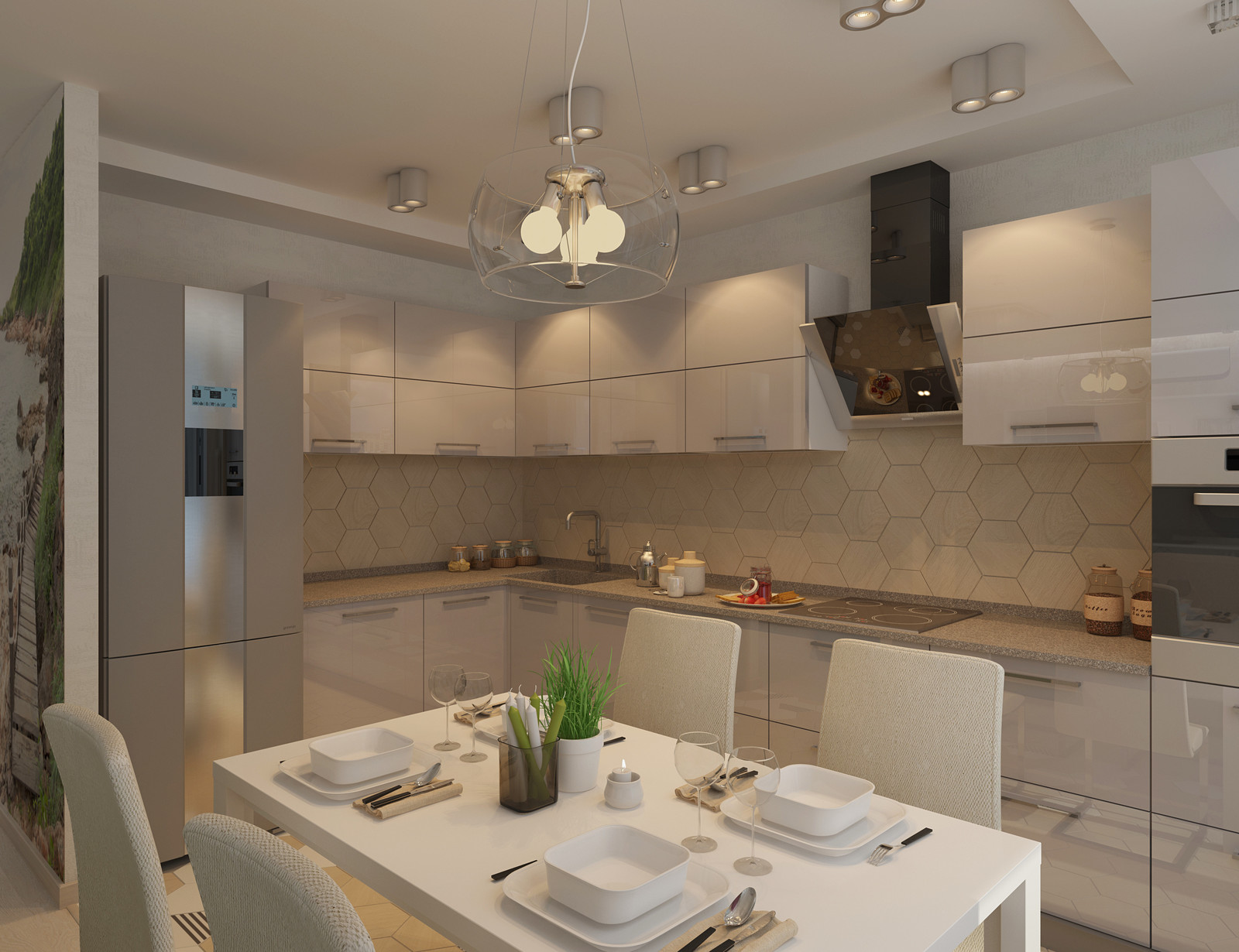 Интерьер гостиной студии 43 м.кв.