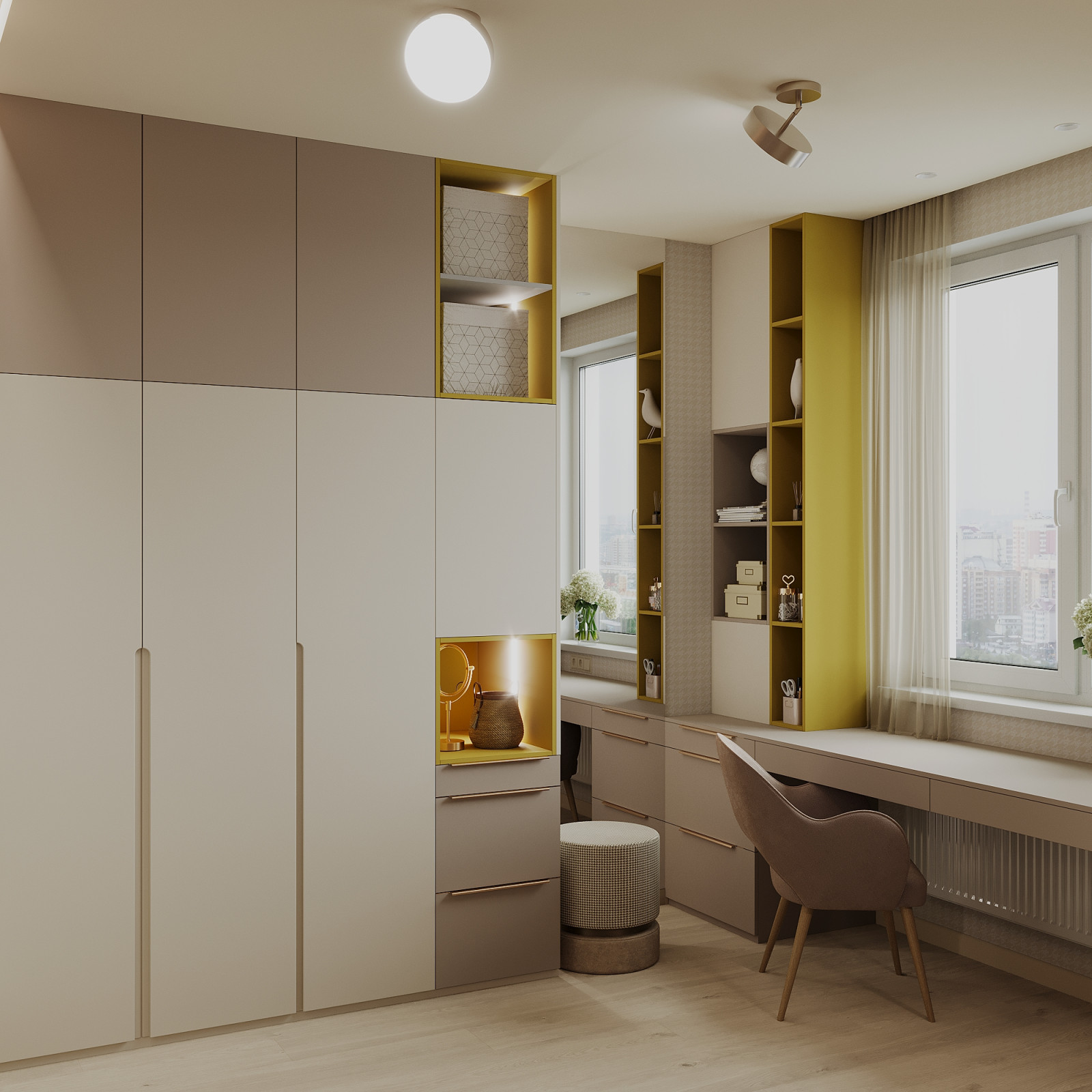 Интерьер 4-ёх комнатной квартиры_ "VANILLA LATTE"