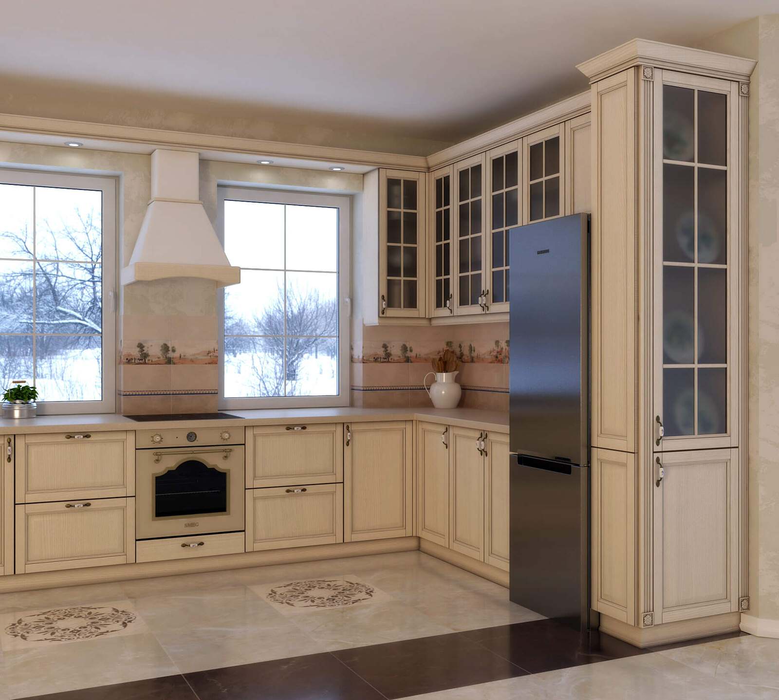 Кухня в загородном доме