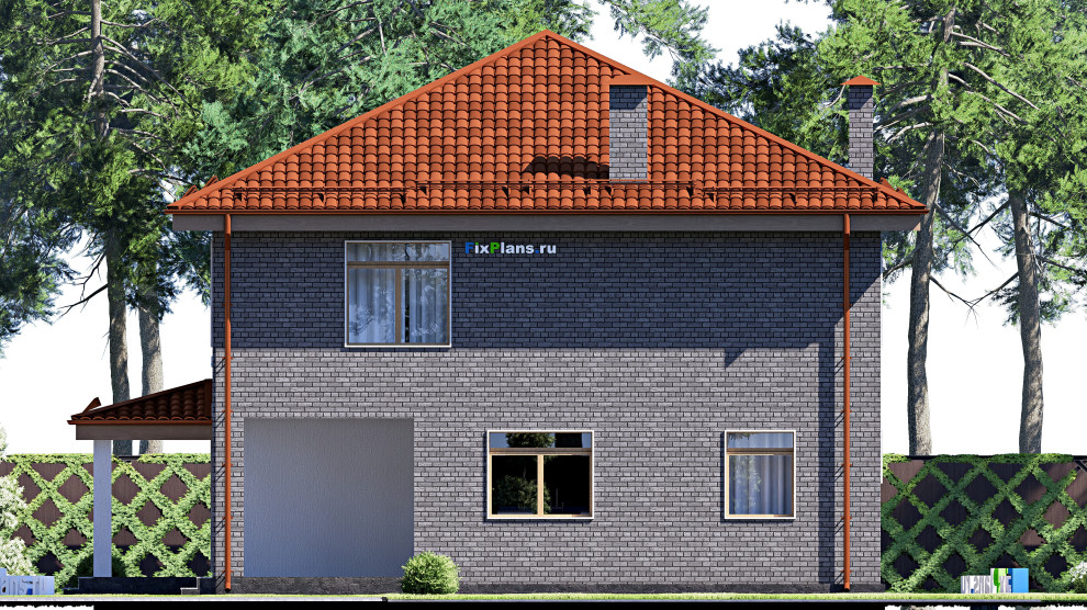 Проект двухэтажного дома 13х11 м S184м2 F-17693