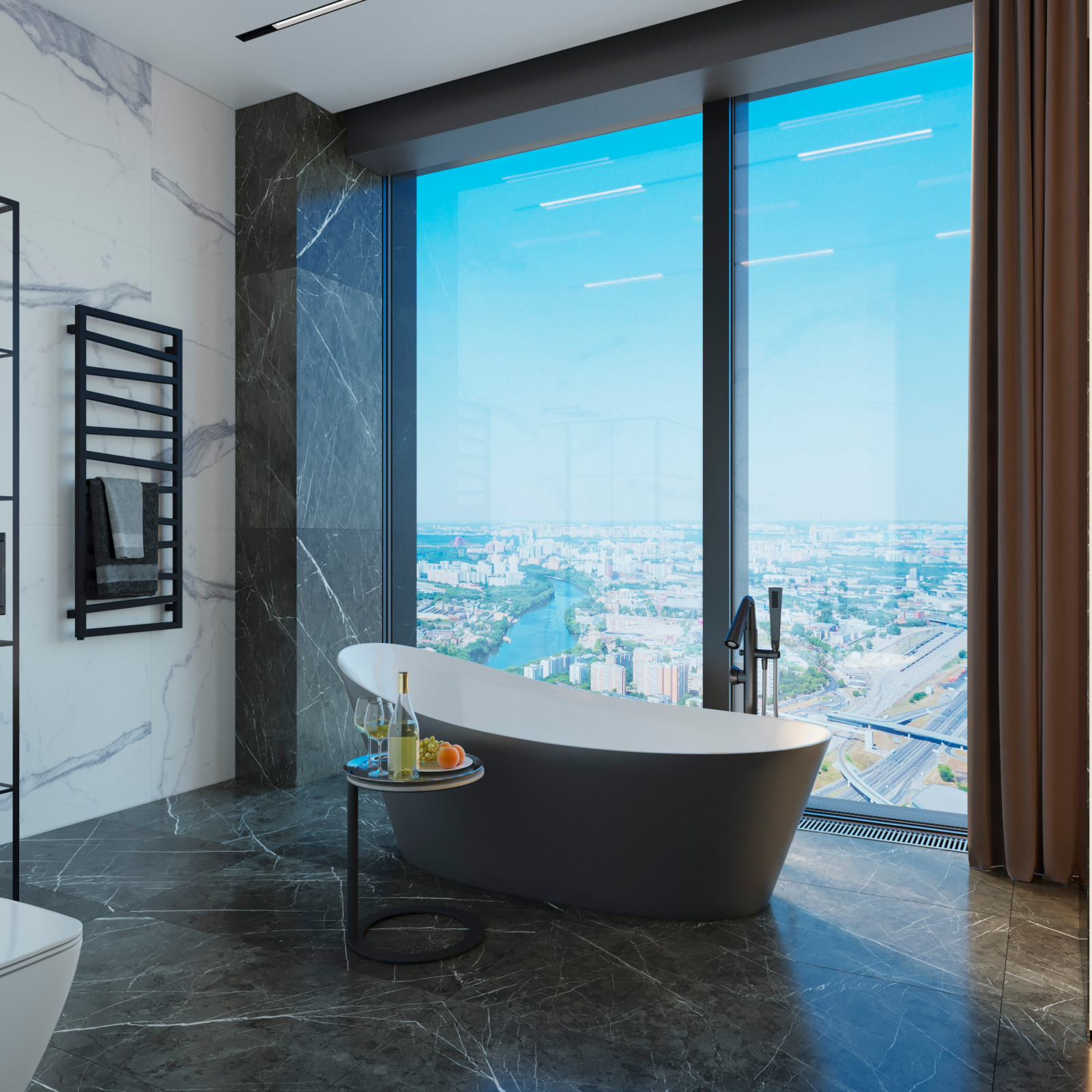 Дизайн квартиры в "Neva tower" Москва-Сити