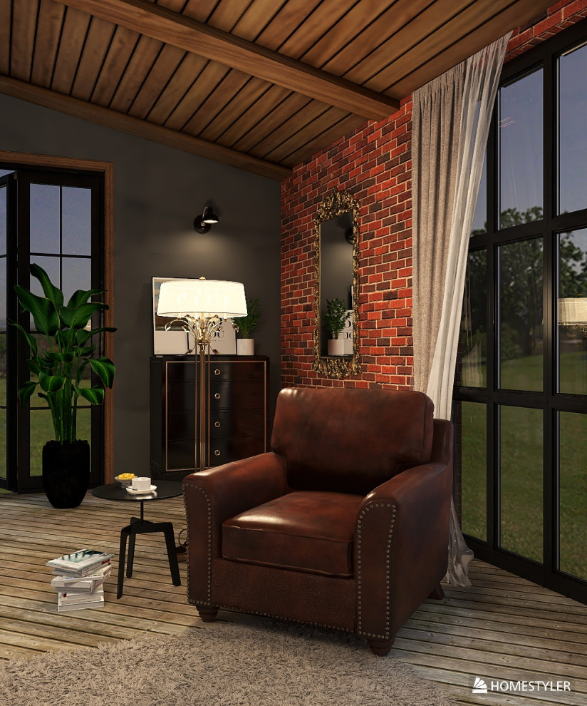 Гостиная в стиле гранж