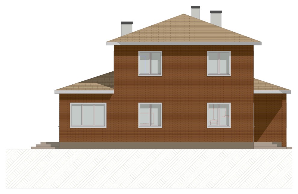 Разработка концепции 2-х этажного коттеджа площадью 200м2