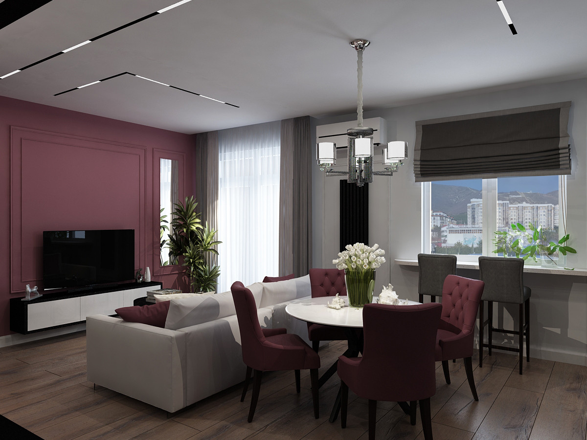 Квартира в современном стиле в разных вариантах исполнения