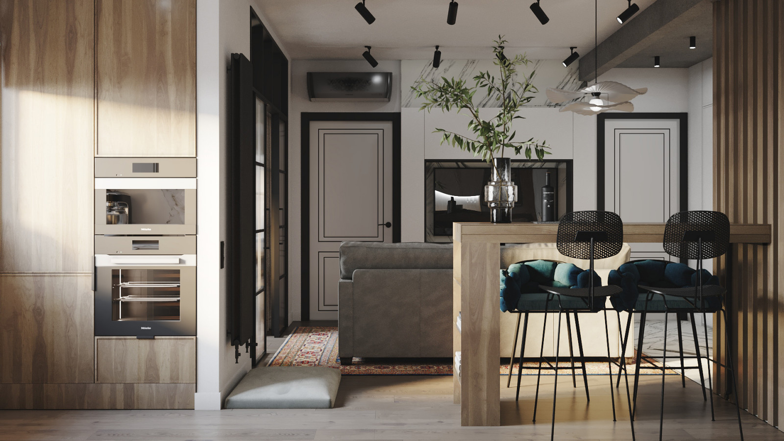 Квартира в ЖК Резиденции Архитекторов для молодой пары с двумя котами, 63 кв.м.