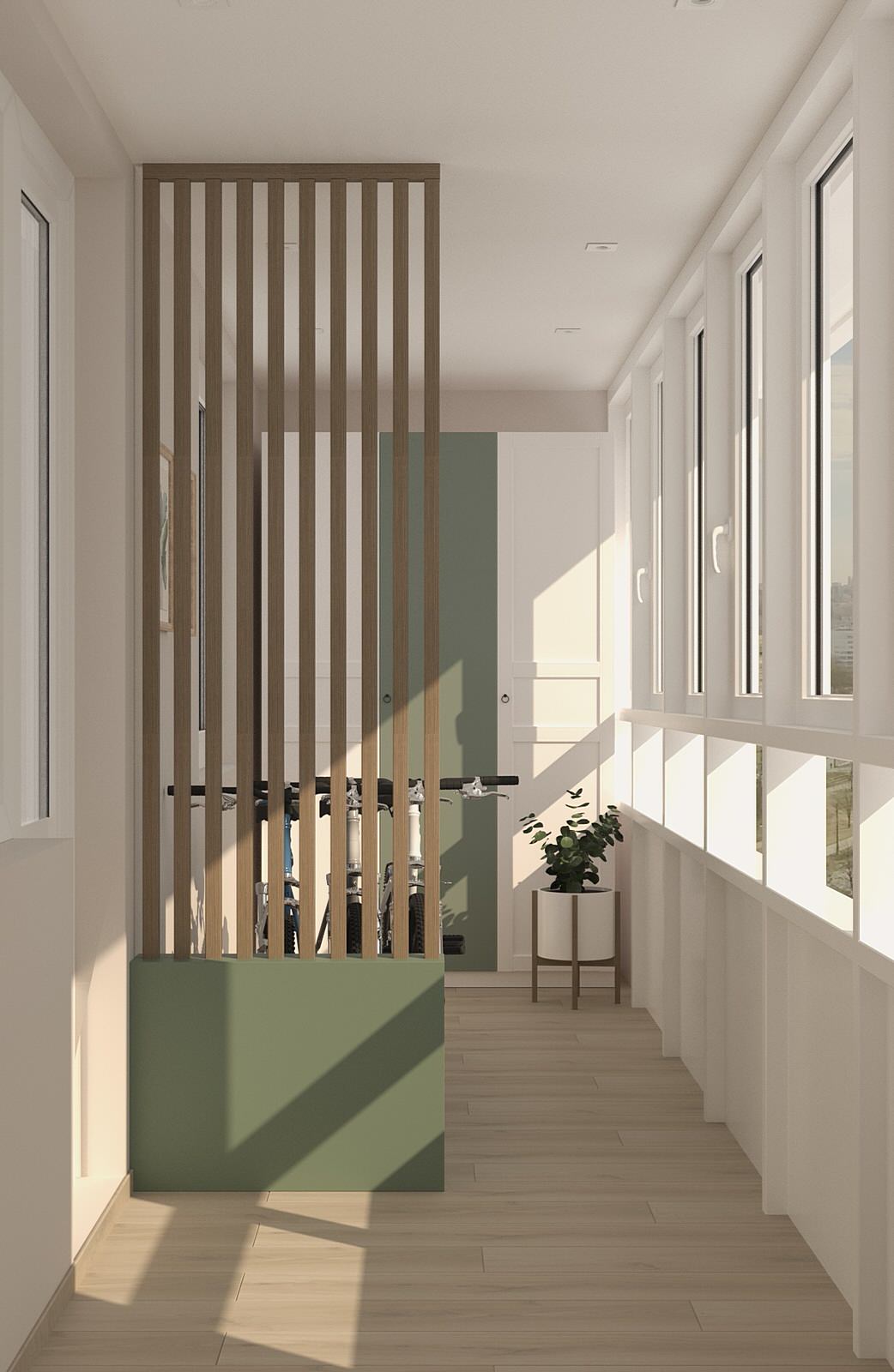 Экостиль с подвесным креслом