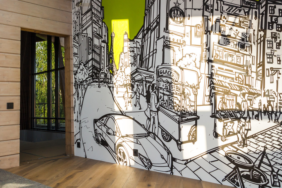 Граффити-оформление стены в комнате подростка