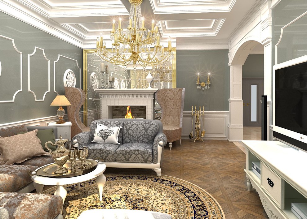 Дом для дружной семьи с тремя детьми в классическом стиле.