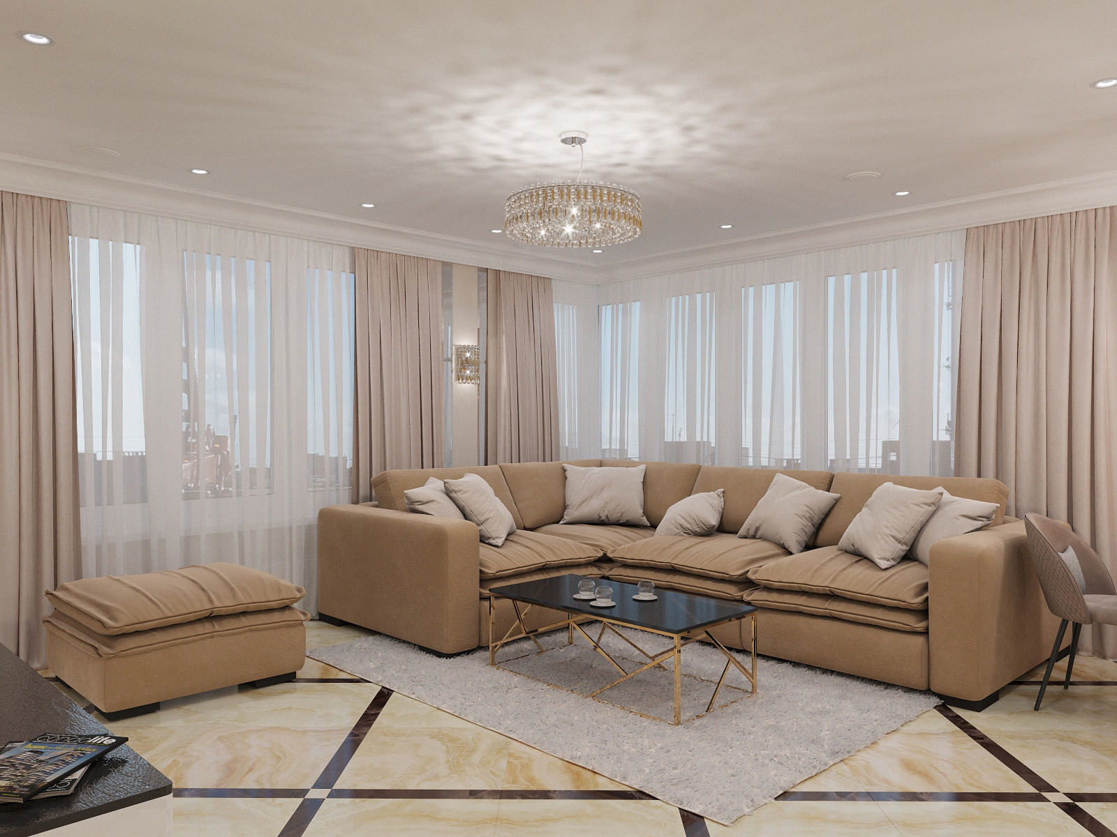 Проект двухуровневого пентхауса в ЖК "Парковый"