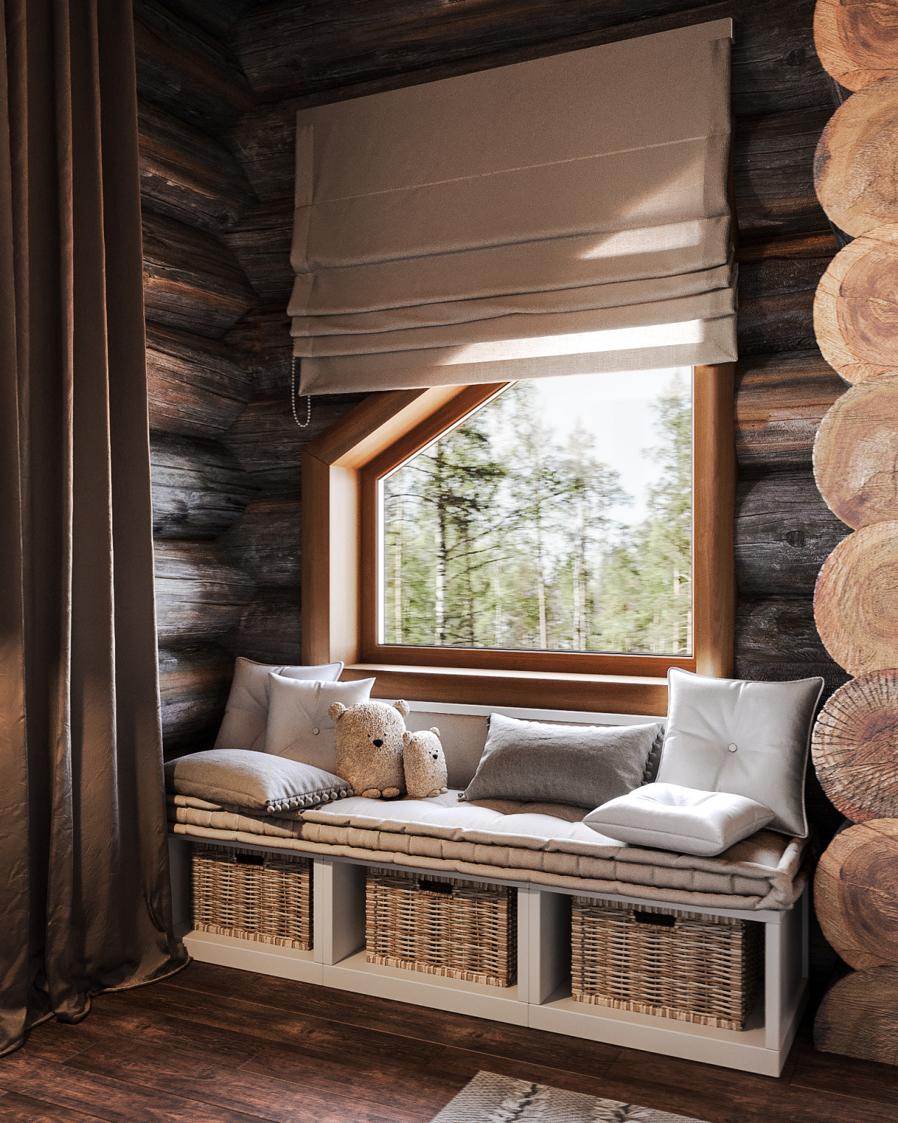 Дом из кело. Спальня старшей девочки