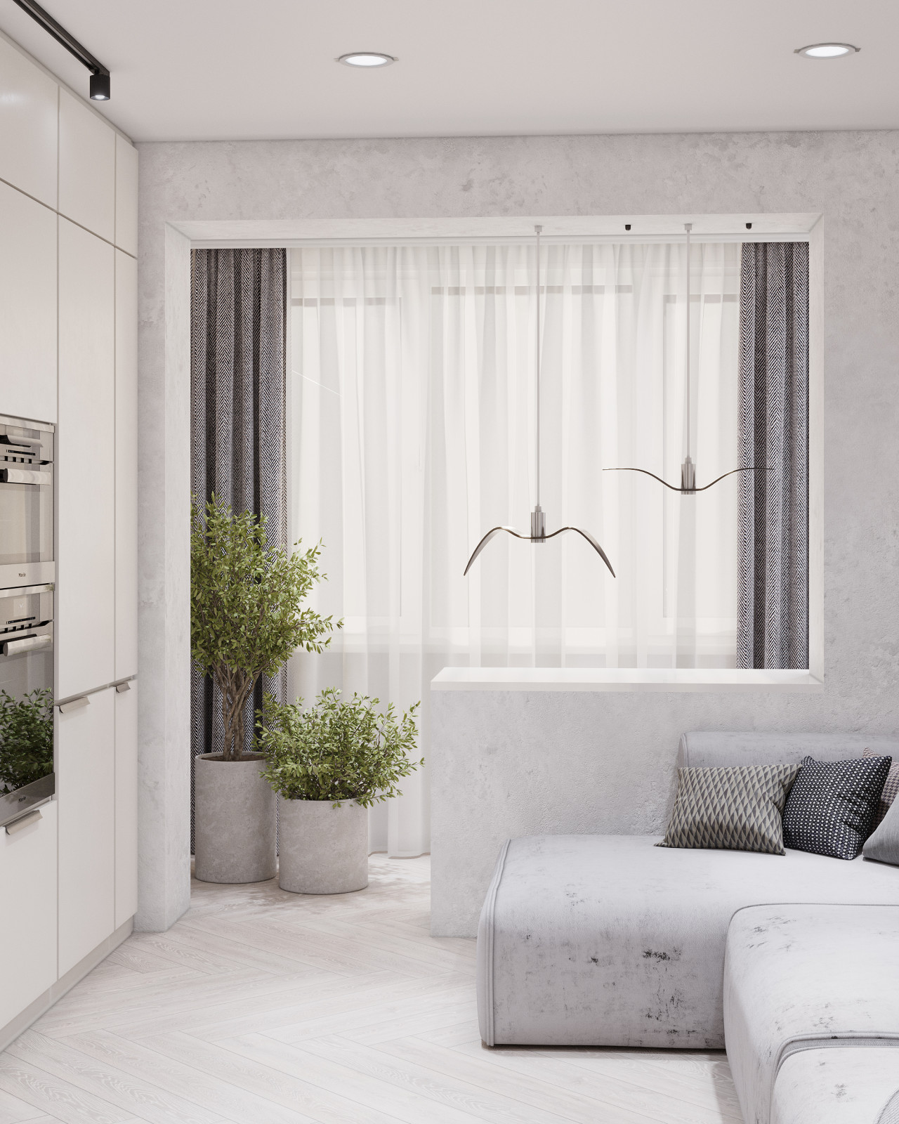 Обложка проекта: Кухня-гостиная 1