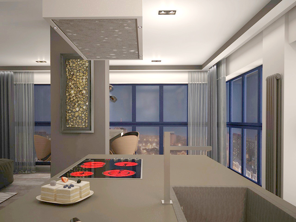 Квартира на 16 этаже  с витражным остеклением