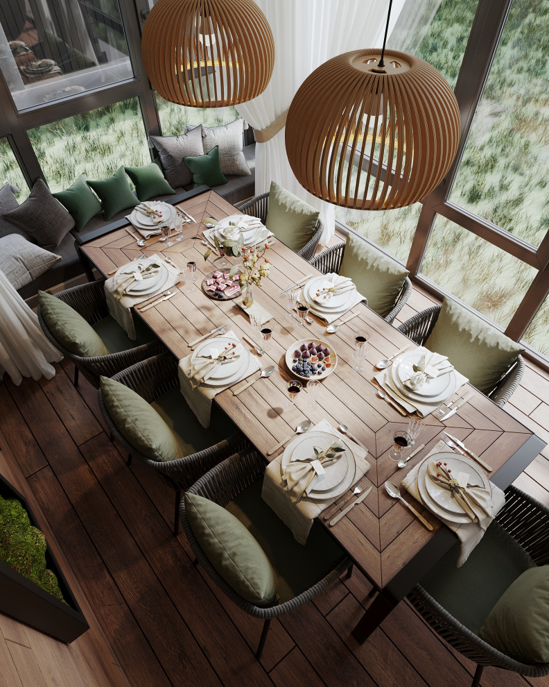 Остеклённая веранда в загородном доме