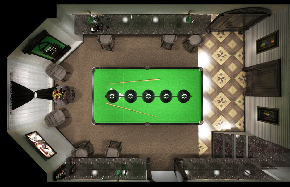 БИЛЬЯРДНАЯ В ЧАСТНОМ ДОМЕ
