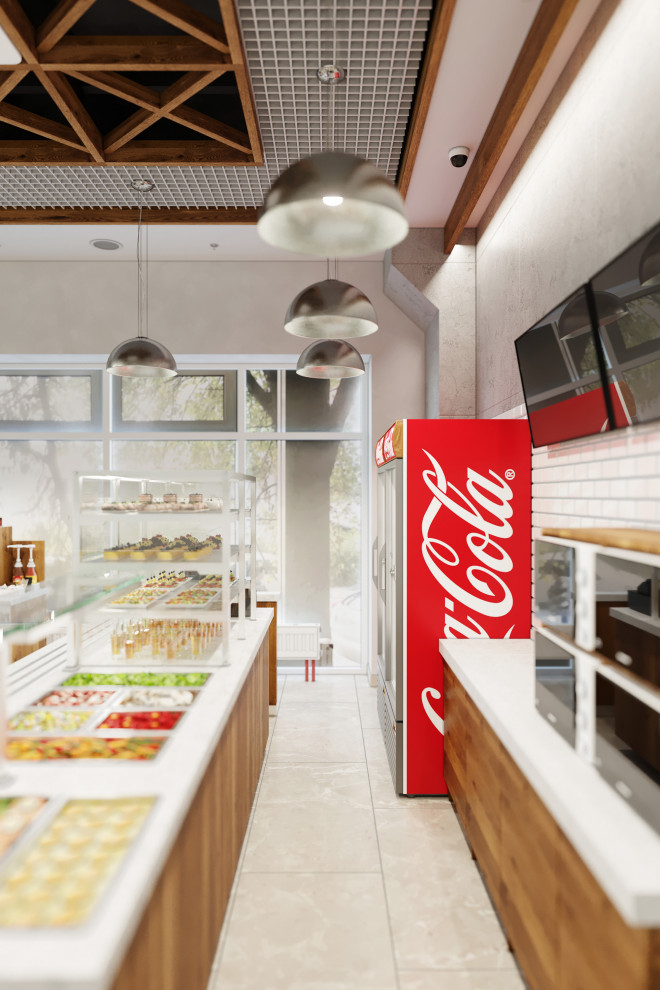 Яркое кафе быстрого питания