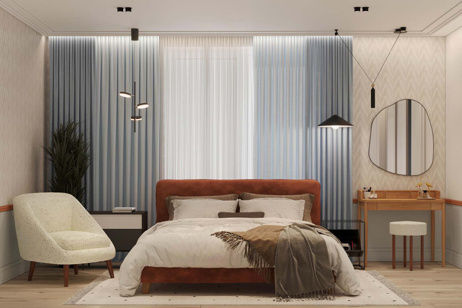 Дизайн интерьера квартиры в скандинавском стиле в ЖК "Московские ворота II"