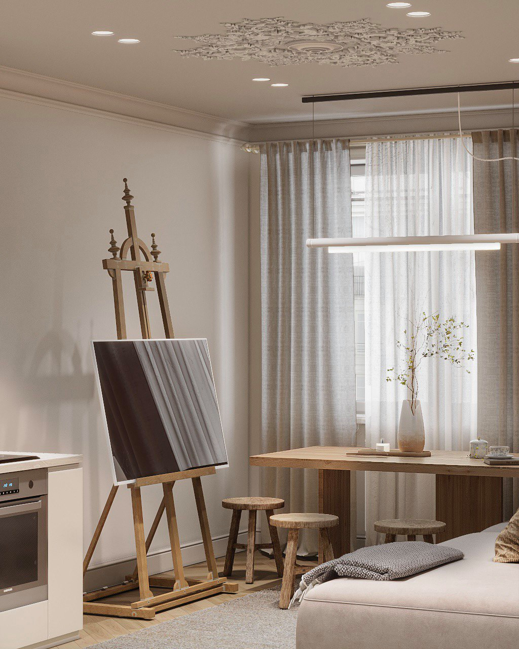 Квартира в парижском стиле в ЖК Звезда, 46 м2