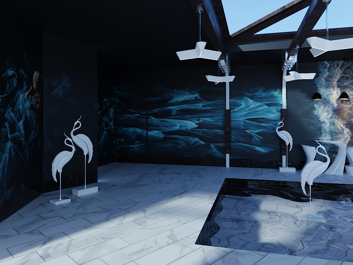 Дизайн проект интерьера бассейна